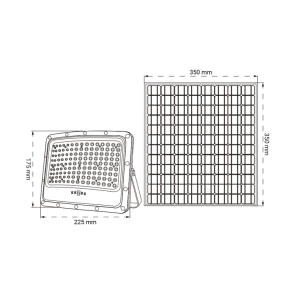 Solarni reflektor 200 W 2400 lm 3CCT IP65 | SFX-200W-3CCT