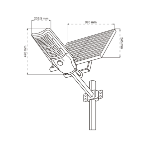 Solarna cestna svetilka 200 W 3CCT IP65 | SLE-200W-3CCT