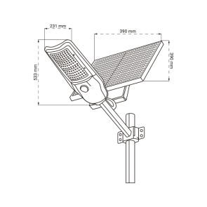 Solar street light 400 W 3CCT IP65 | SLE-400W-3CCT