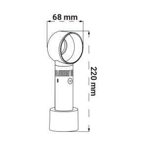 Portable fan 1.9 W 800 mAh black-and-purple | HH-F36BP