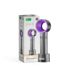 Prenosni ventilator 1,9 W 800 mAh črno-vijoličen | HH-F36BP