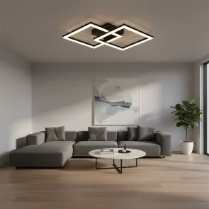Black LED ceiling light 24 W 1680 lm 3CCT | VECTORLIGHT-24W