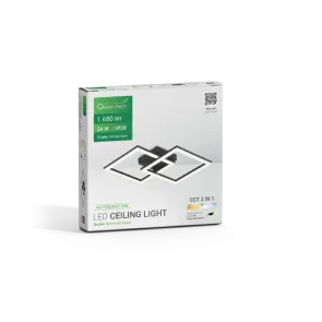 Black LED ceiling light 24 W 1680 lm 3CCT | VECTORLIGHT-24W