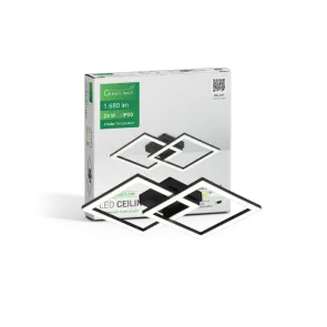 Črna LED svetilka 24 W 1680 lm 3CCT | VECTORLIGHT-24W