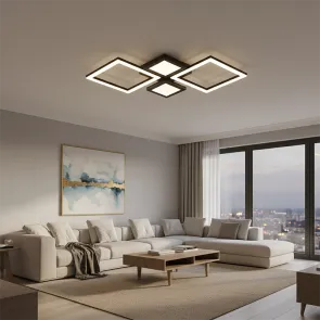 Black LED ceiling light 52 W 3640 lm 3CCT | VECTORLIGHT-52W