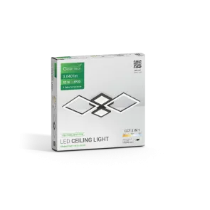 Black LED ceiling light 52 W 3640 lm 3CCT | VECTORLIGHT-52W