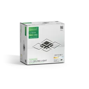 Black LED ceiling light 96 W 6720 lm 3CCT | VECTORLIGHT-96W