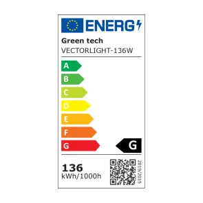 Black LED light 136 W 9520 lm 3CCT | VECTORLIGHT-136W