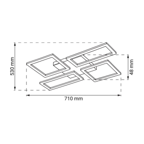 Črna LED svetilka 136 W 9520 lm 3CCT | VECTORLIGHT-136W
