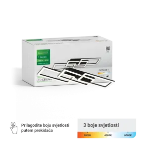 Črna LED svetilka 108 W 7560 lm 3CCT | VECTORLIGHT-108W