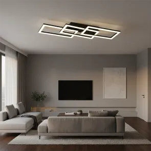Črna LED svetilka 108 W 7560 lm 3CCT | VECTORLIGHT-108W