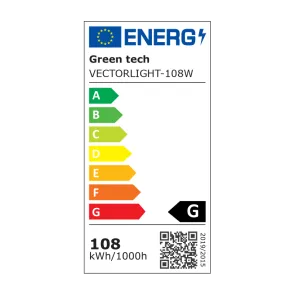 Black LED light 108 W 7560 lm 3CCT | VECTORLIGHT-108W