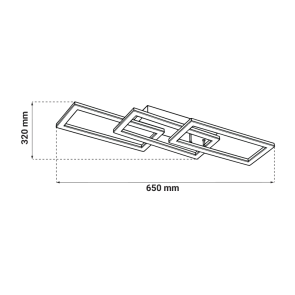 Black LED light 108 W 7560 lm 3CCT | VECTORLIGHT-108W