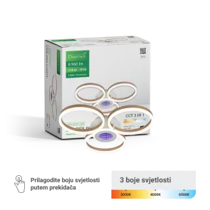 Dekorativna LED svetilka 128 W 3CCT | OPALGLOW-128W