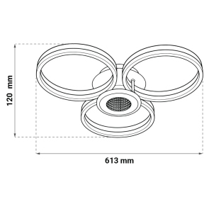 Decorative LED ceiling light 128 W 3CCT | OPALGLOW-128W