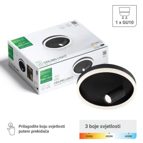 LED ceiling light 18 W 1080 lm 3CCT + GU10 | SFERA-1